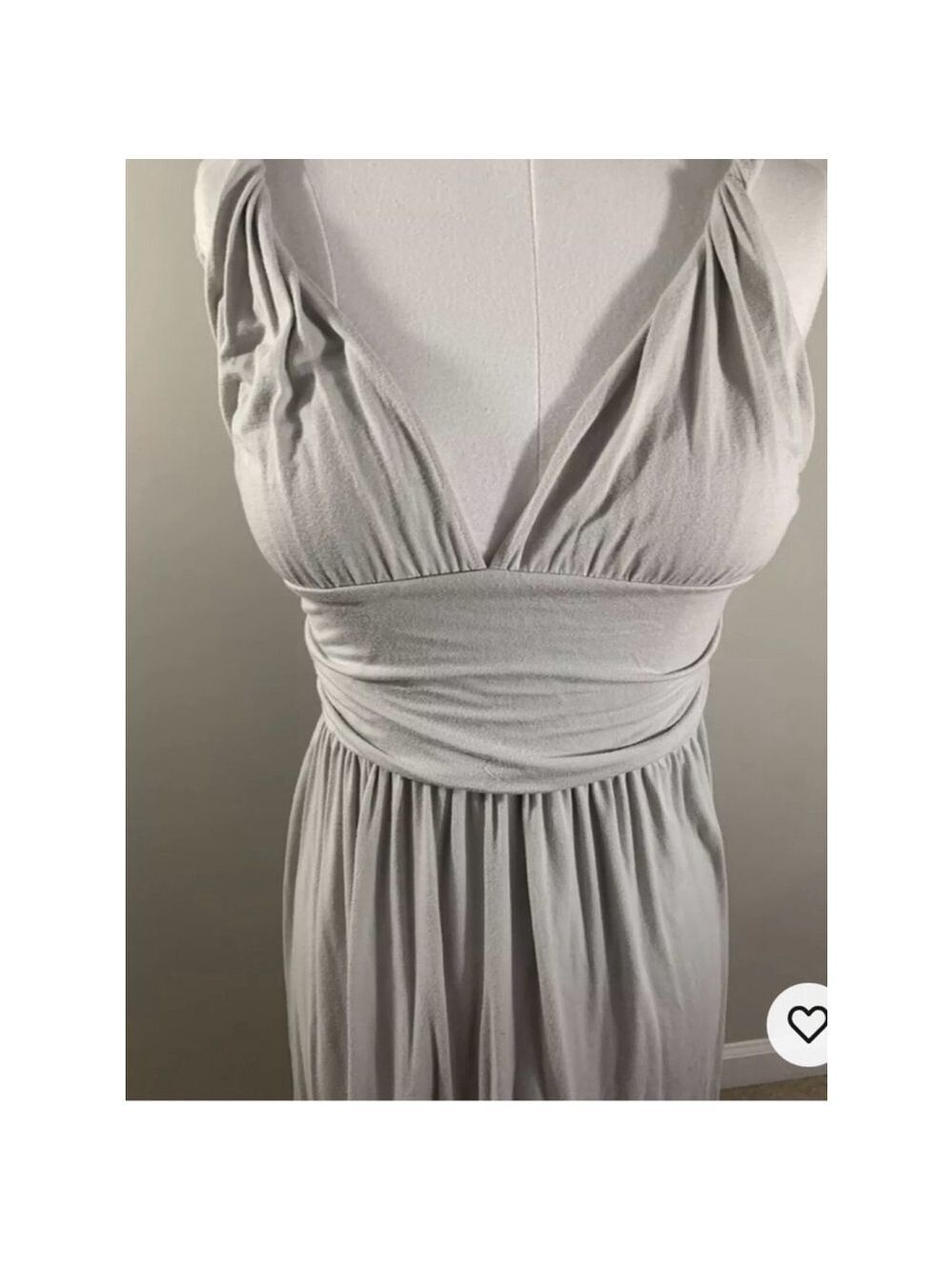 Tufi Duek Beige Midi Dress Open Back V-Neck Knotted Straps Size S
